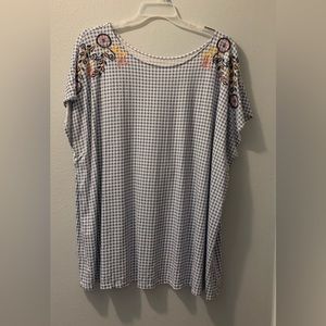 Blue & White check Tunic! 3X.  Woman Within